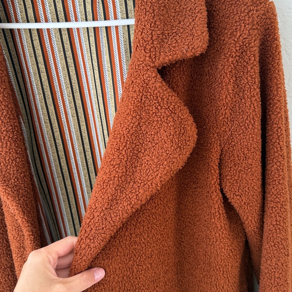 Rust Brown Textured coat - Picture 4 of 4